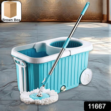 Apex Magic 360° Spin Mop Cleaning System with Stainless Steel Spinner